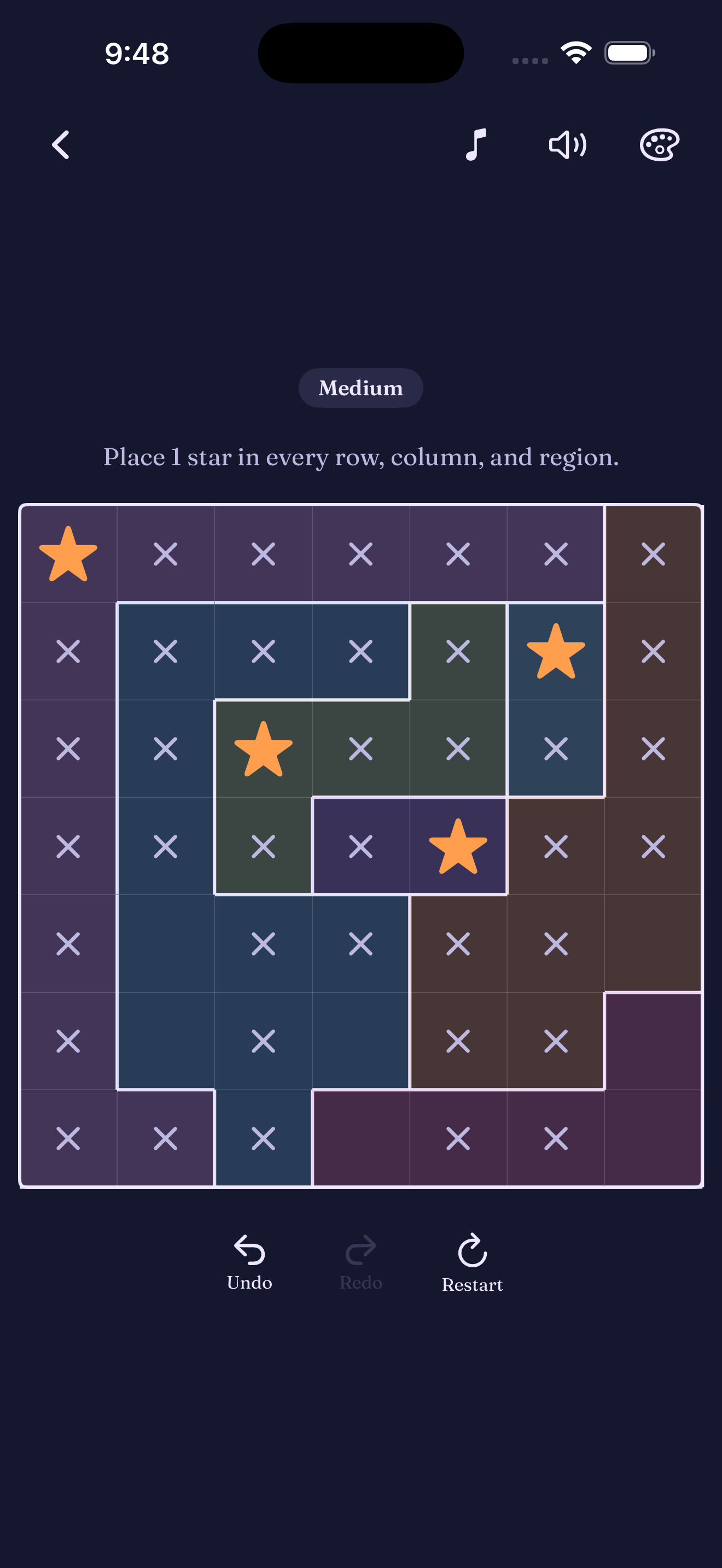 Solving a puzzle mid-board